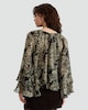 image 4 of F&F Paisley Print Ruffle Blouse in Multi Black White