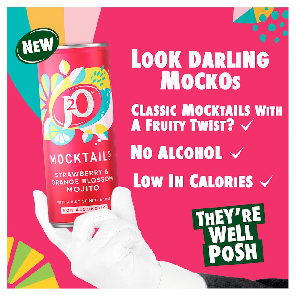 image 1 of J20 Mocktails Strwb/Orng Blossom Mojito 250Ml
