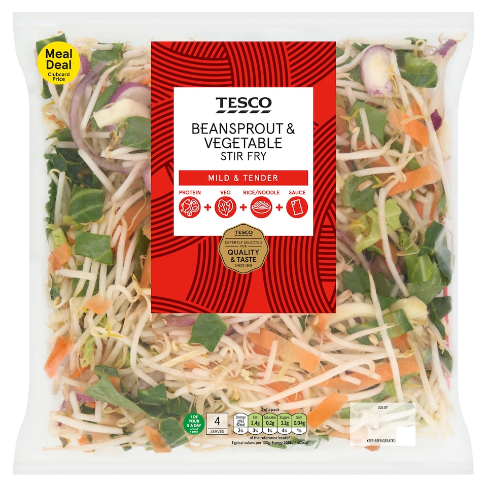 Tesco Beansprout & Vegetable Stir Fry 570g