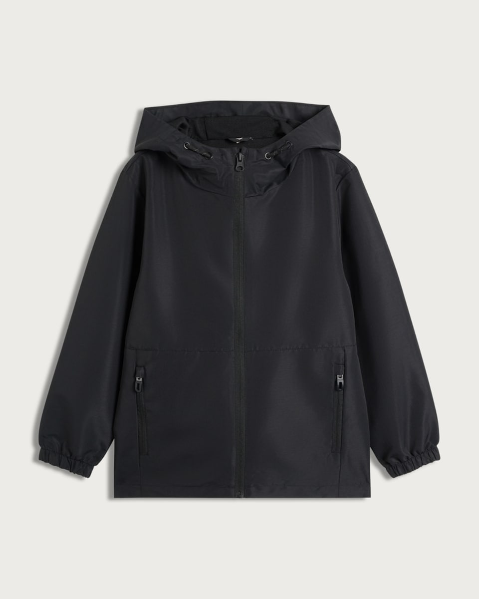image 1 of F&F Boys Hooded Zip Up Jacket in Black