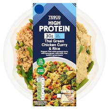 Tesco High Protein Thai Green Chicken Curry & Rice 400g