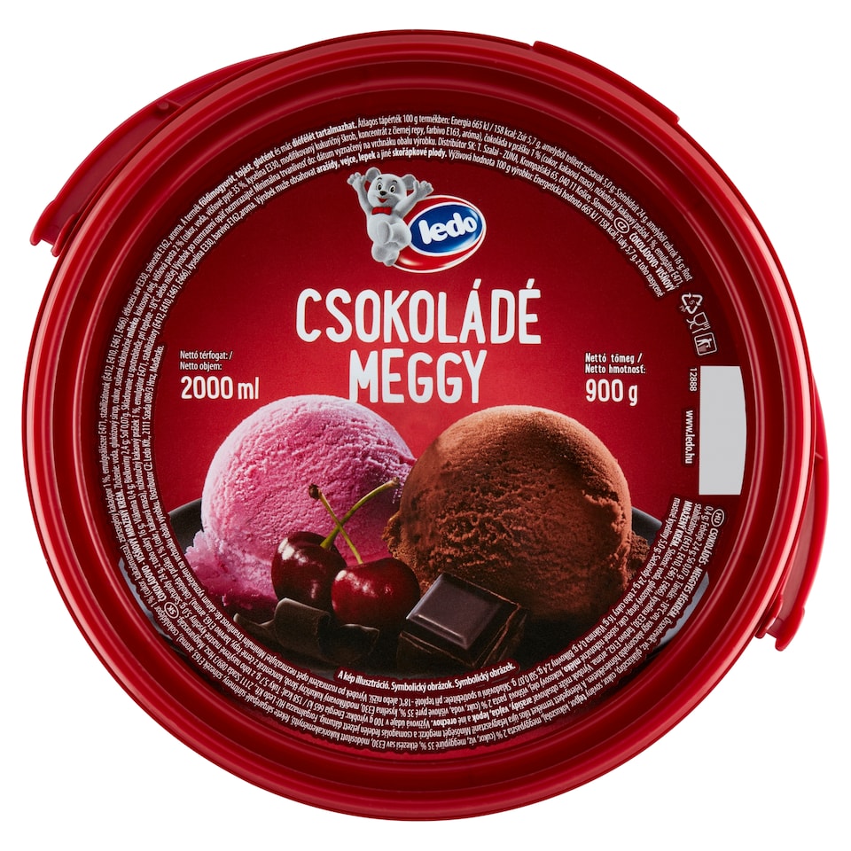 image 1 of Ledo Chocolate-Cherry Ice Cream 2000 ml