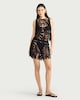 image 2 of F&F Lace Leaf Pattern Beach Co-ord Shorts in Black