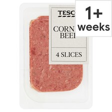 Tesco The Deli Corned Beef 4 Slices, 140 G