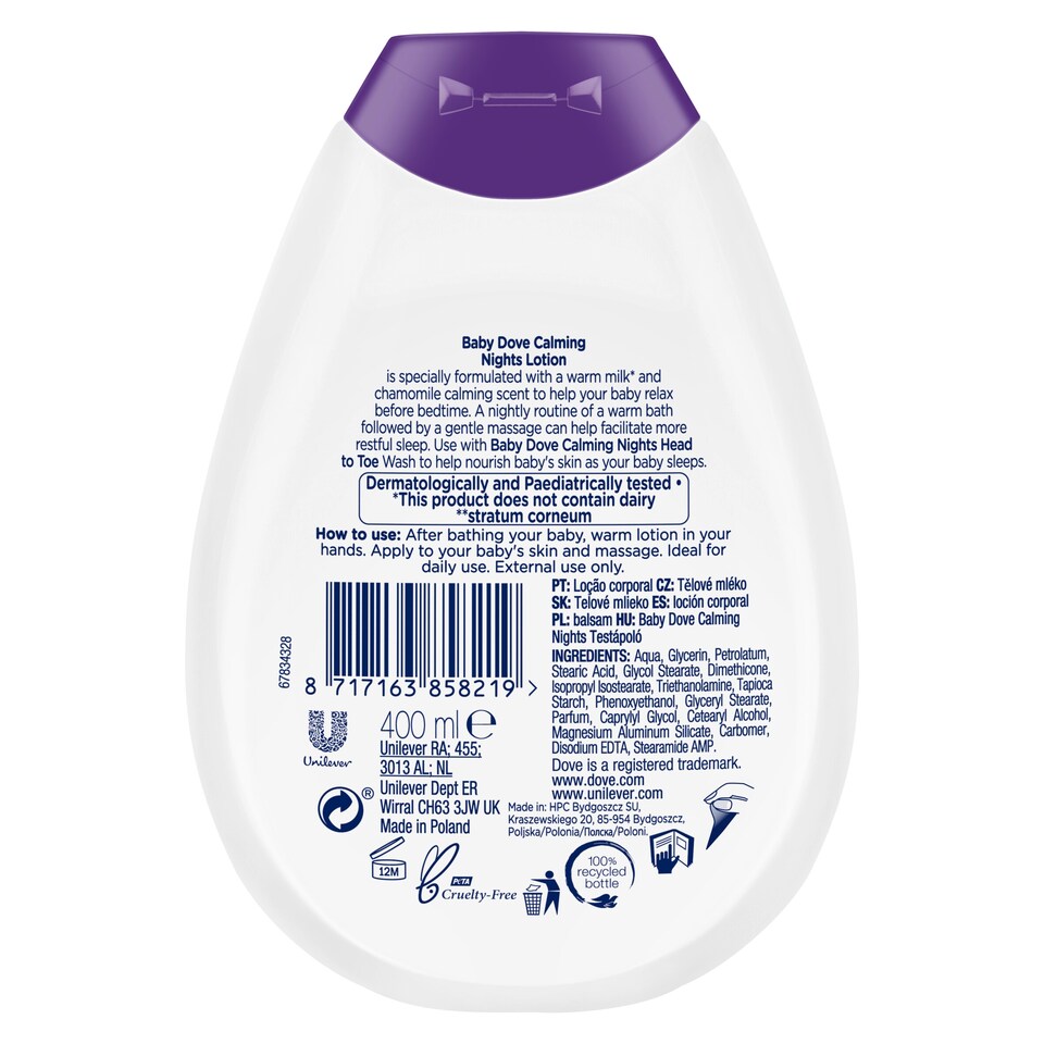 image 1 of Baby Dove Calming Nights Lotion 400Ml