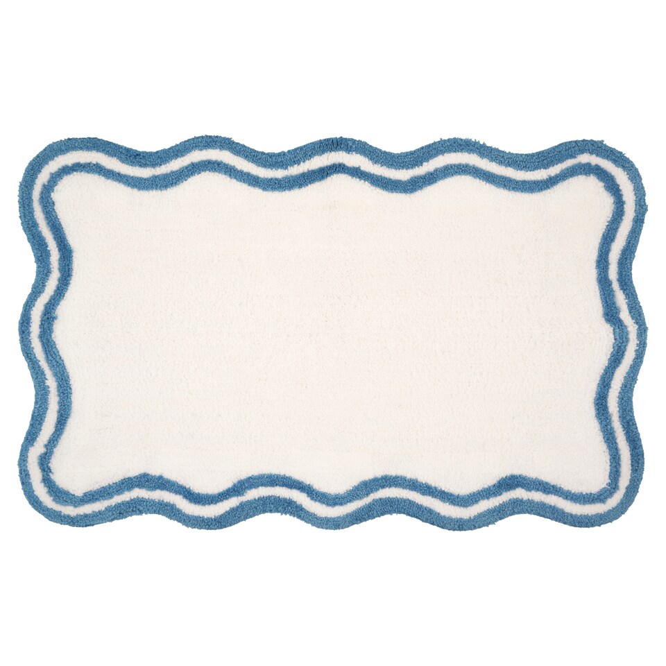 Obrázek 1 pro produkt F&F Home Blue Scalloped koupelnová předložka