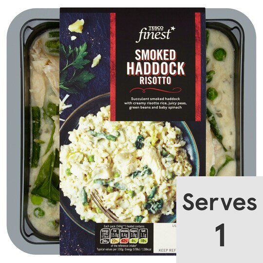 Tesco Finest* Smoked Haddock Risotto 400G Tesco Groceries