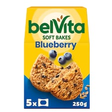 Belvita Breakfast Blueberry Soft Bakes Cereal Snack Bars Pack 5 x 50g