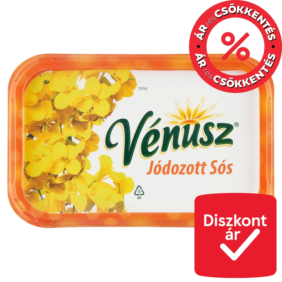 image 1 of Vénusz Salted Margarine with Iodized Salt and 60% Fat Content 450 g