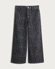 image 4 of F&F Girls Pure Cotton Leopard Print Wide Leg Jeans in Grey
