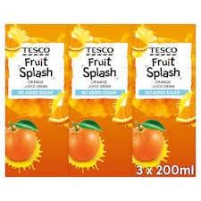 Tesco Whole Orange Juice Drink No Added Sugar 3X250ml