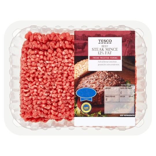 Tesco Beef Steak 12 Fat 600G Tesco Groceries