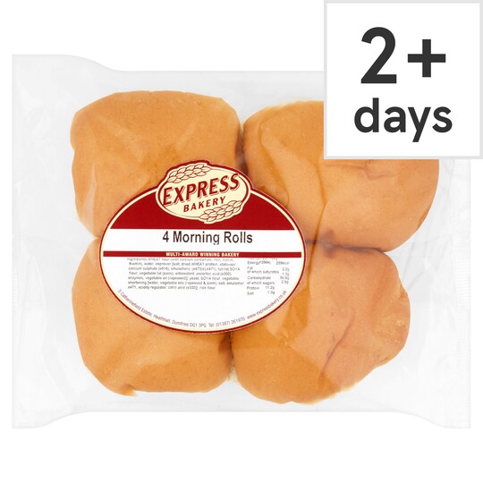 Express Bakery Morning Rolls 4 Piece Tesco Groceries