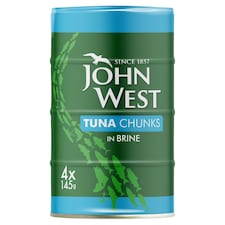 John West Tuna Chunks In Brine 4X145g