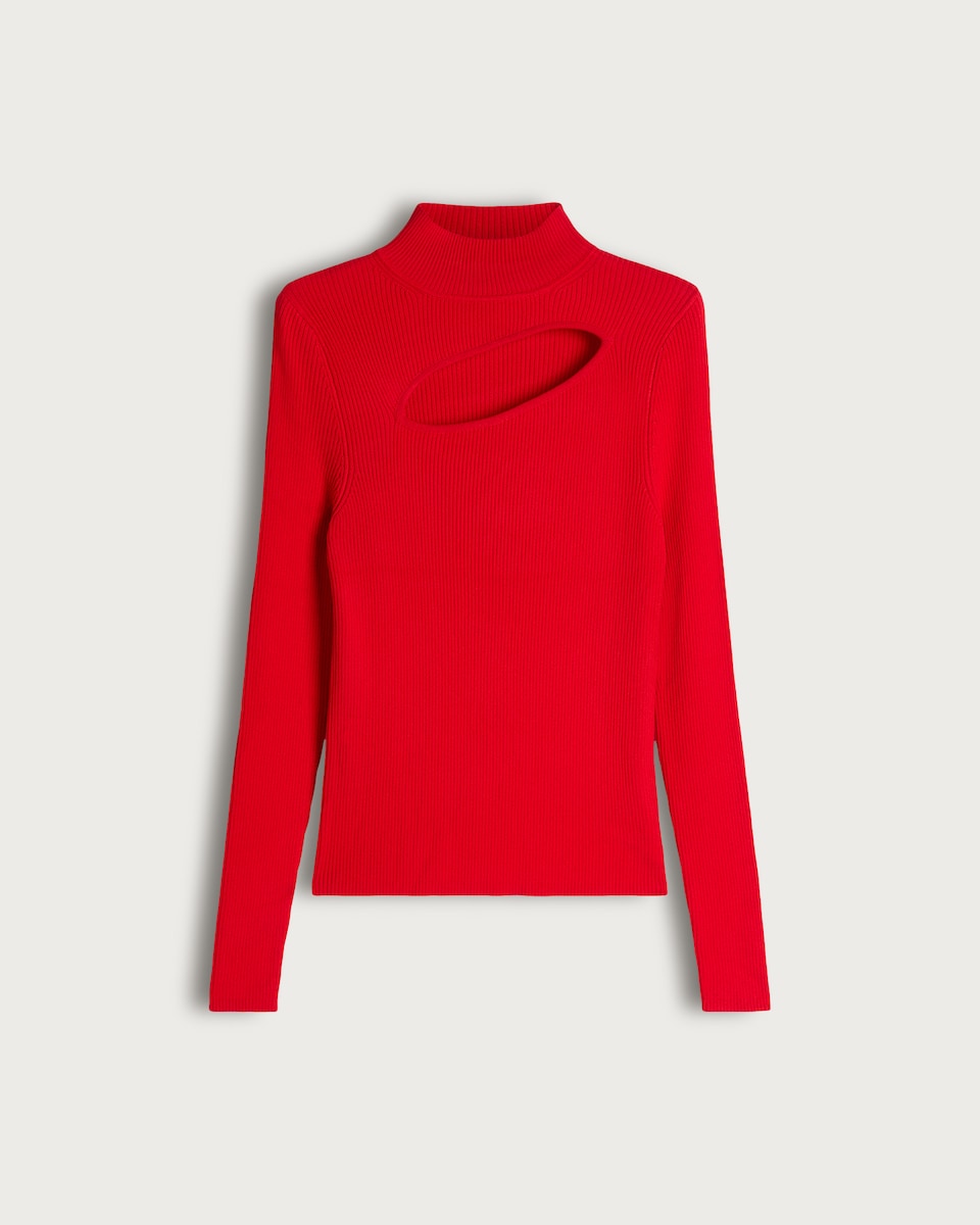F&F Knitted Cut Out Detail Jumper in Red