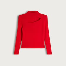 F&F Knitted Cut Out Detail Jumper in Red