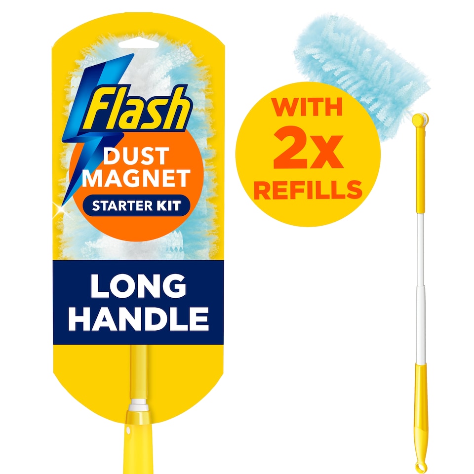 image 1 of Flash Dust Magnet XL Duster Starter Kit & Refill Pack 2 Pack