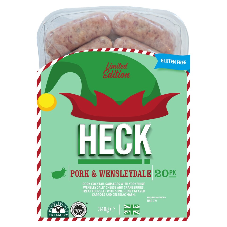 HECK Pork, Wensleydale & Cranberry Cocktail Sausages 340g