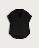 image 5 of F&F Woven Button Front Short Sleeved Blouse in Black