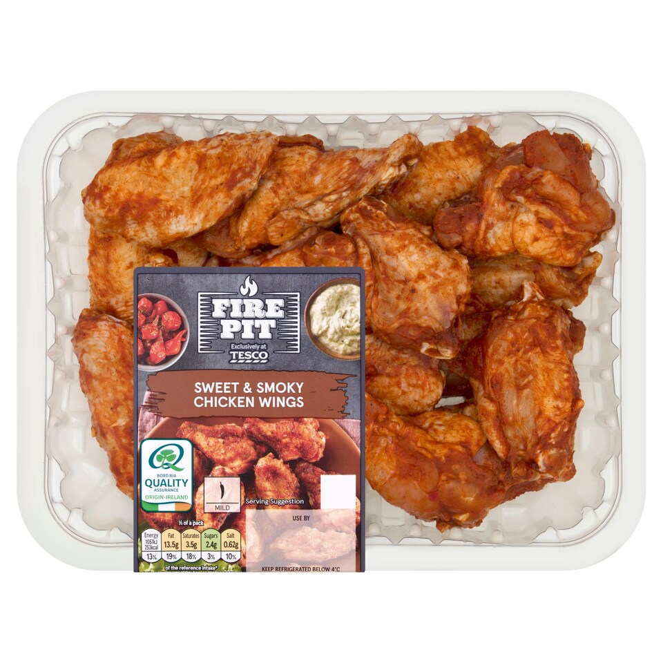 Tesco Fire Pit Sweet and Smoky Chicken Wings 500g