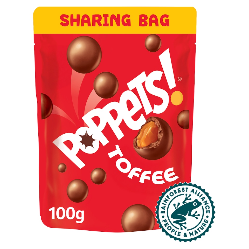 POPPETS TOFFEE POUCH 100G