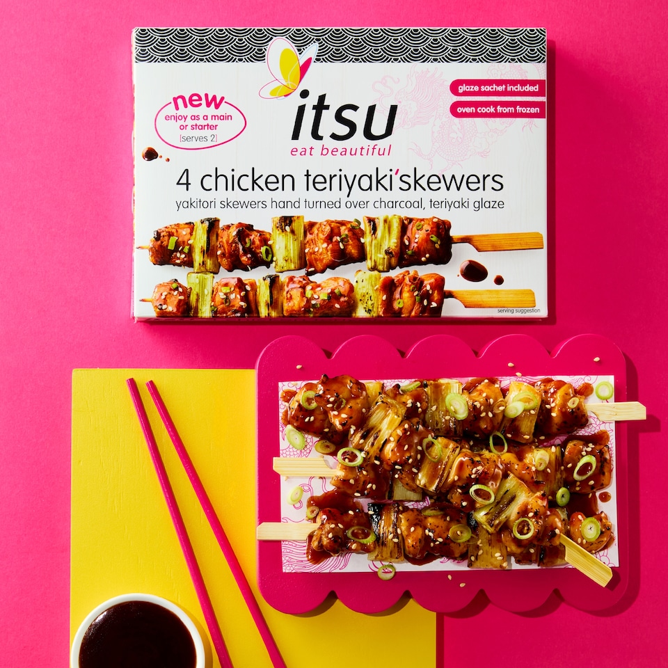image 1 of Itsu Chicken Teriyaki Skewers 260g