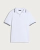 image 4 of F&F Cotton Rich Tipped Short Sleeved Polo Shirt in White