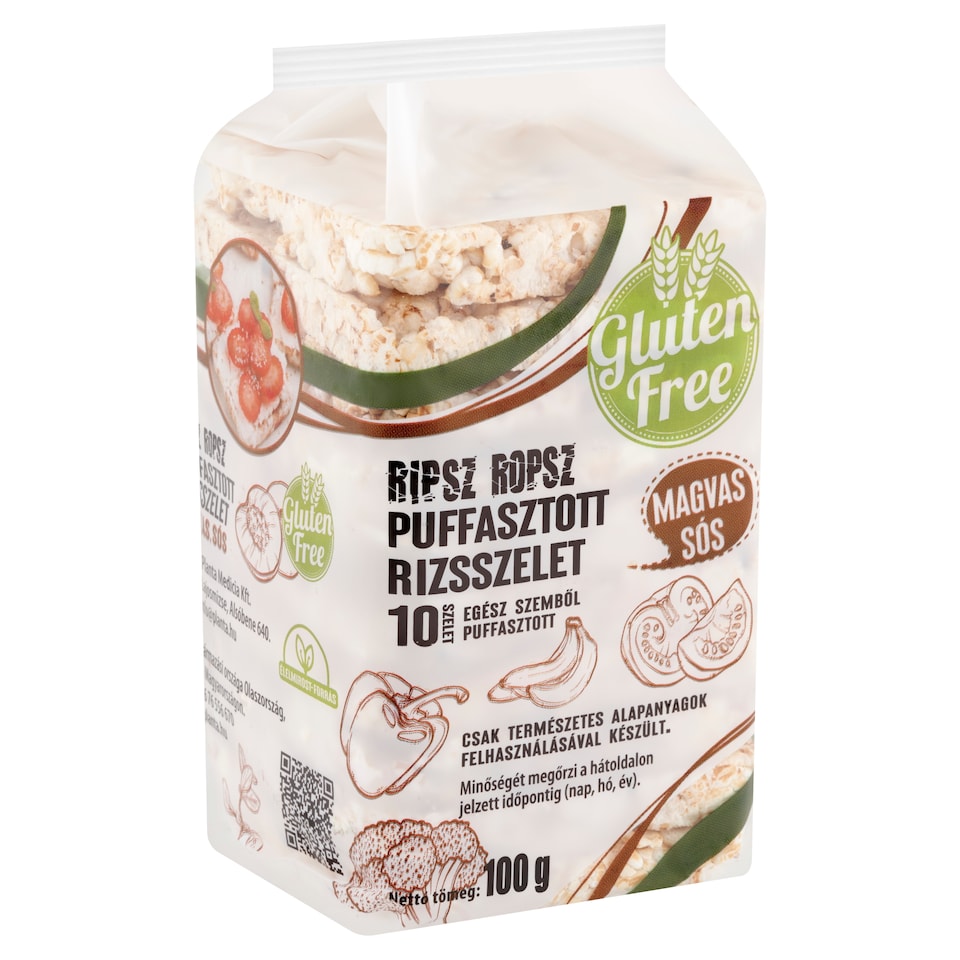 image 1 of Ripsz Ropsz Salted Puffed Rice Cake with Seeds 100 g