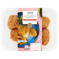 Tesco 2 Battered Irish Haddock Fillets 280G