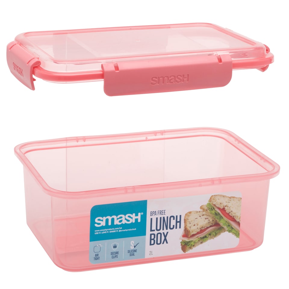 image 1 of Smash Pink Lunch Box 2L
