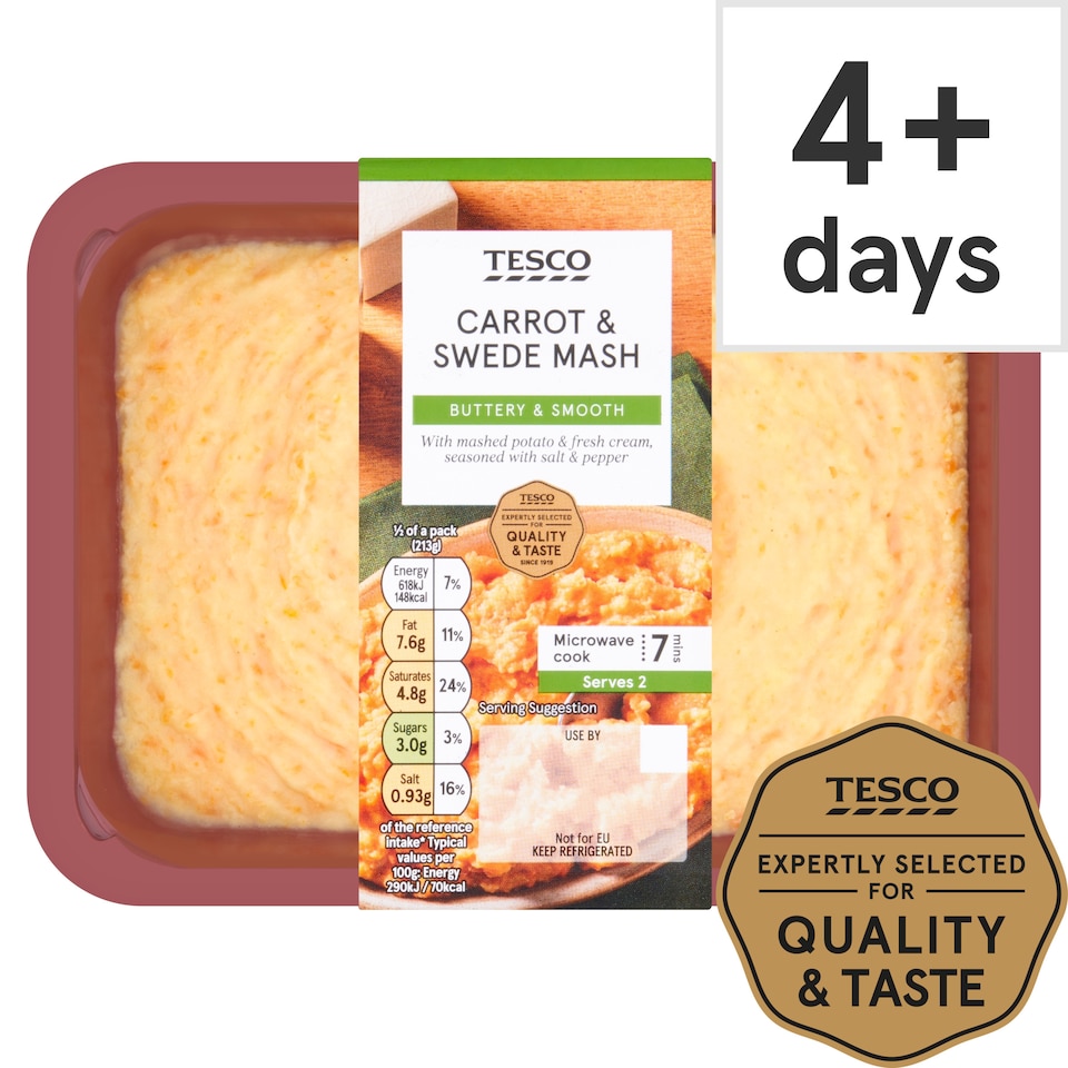 Tesco Carrot & Swede Mash 450G