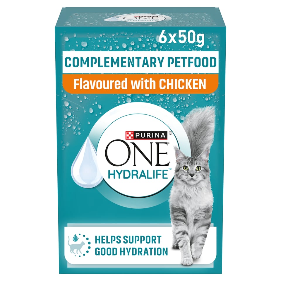 image 1 of Purina ONE HYDRALIFE with Chicken Cat Compliment 6x50g