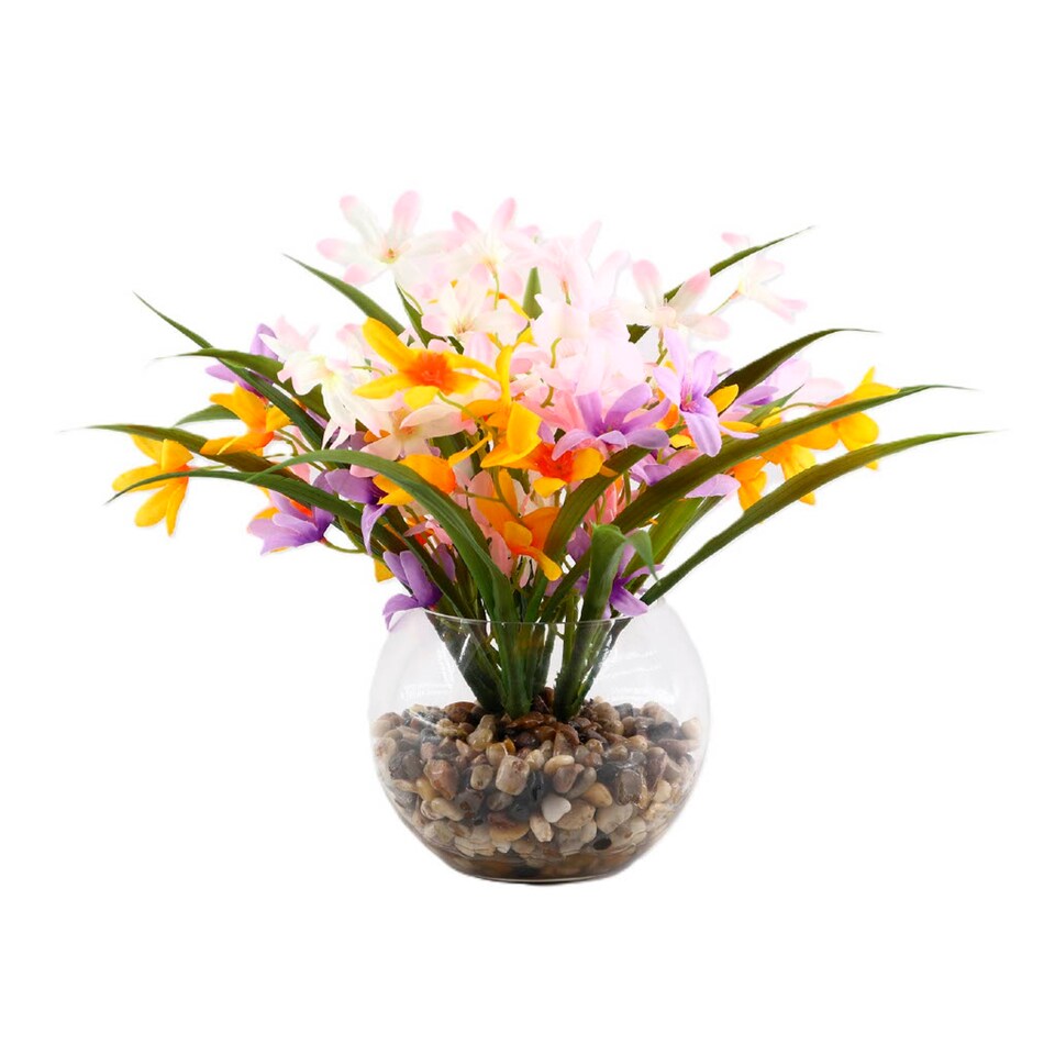 Bayswood Bright Florals In Glass Pot