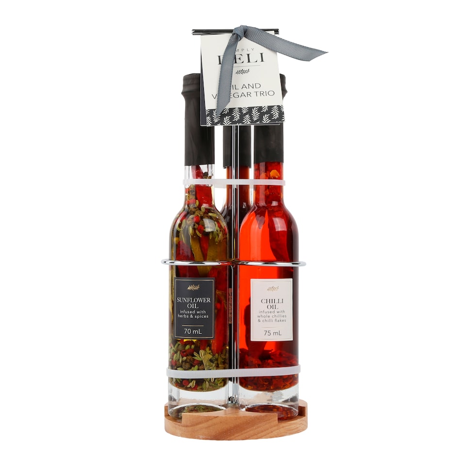 image 1 of Kimm & Miller Deli Infused Oil & Vinegar Trio Gift Set