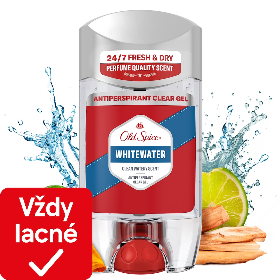 obrázok 1 z Old Spice Whitewater Priezračný Gélový Antiperspirant pre Mužov 70 ml
