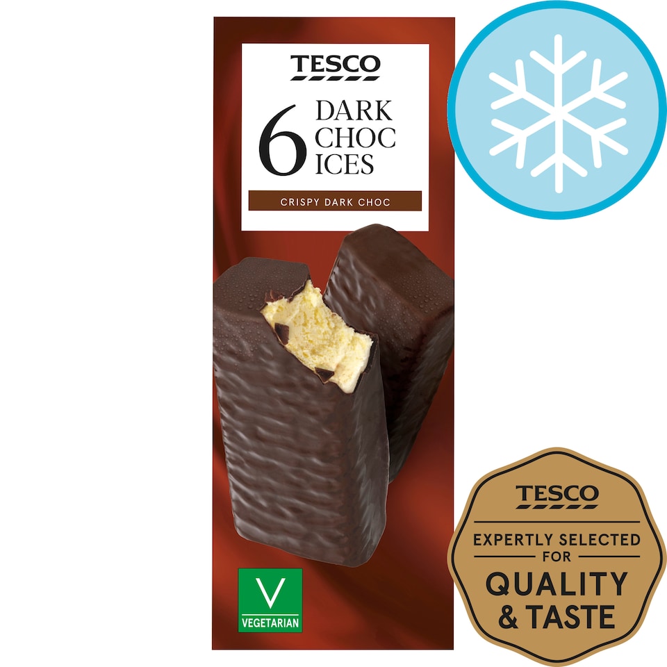 Tesco Dark Chocolate Ices 6x70ml