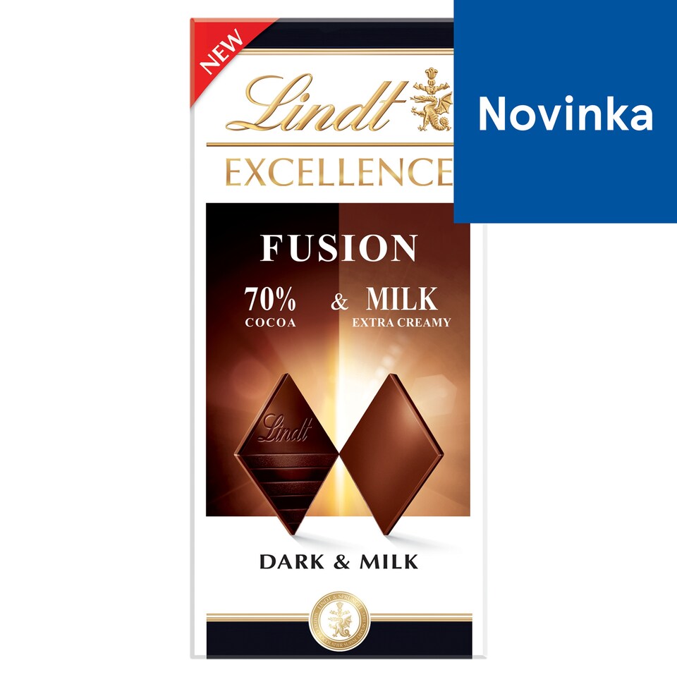Lindt Excellence Fusion extra horká čokoláda a mliečna čokoláda 100 g