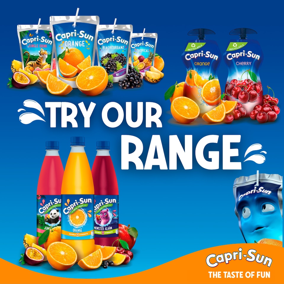 image 1 of Capri-Sun Zero Apple and Blackcurrant 8 x 200ml Kids' Juice Drink