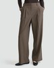 image 2 of F&F Check Print Pleated Wide Leg Co-ord Trousers in Brown