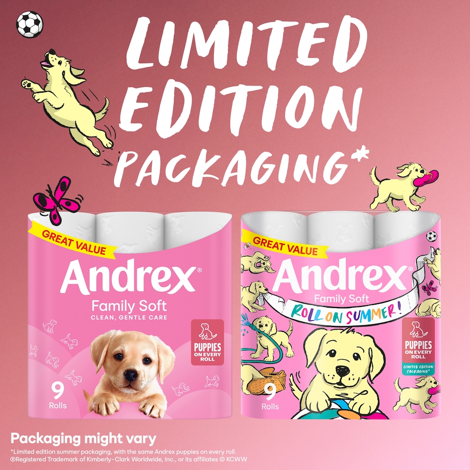 image 1 of Andrex Family Soft Toilet Tissue 9 Rolls