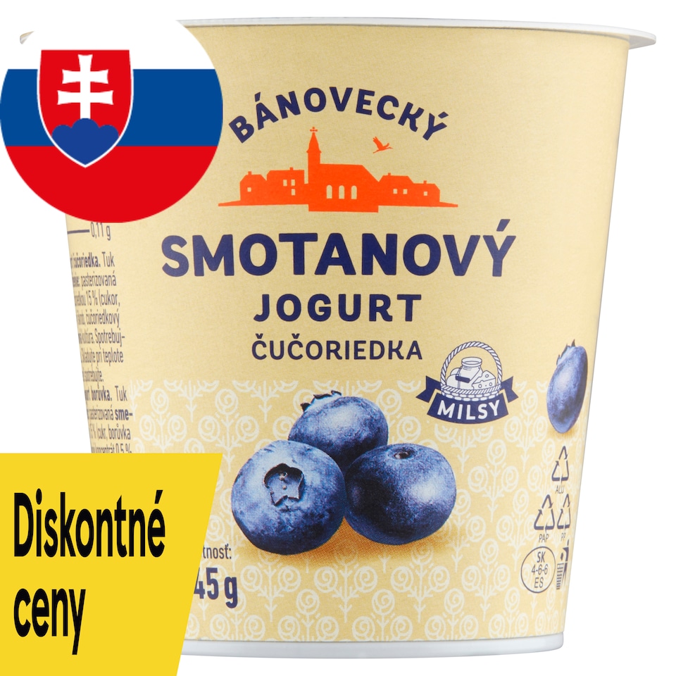 Milsy Bánovecký smotanový jogurt čučoriedka 145 g