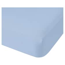 Tesco Chambray Blue Fitted Sheet Kingsize