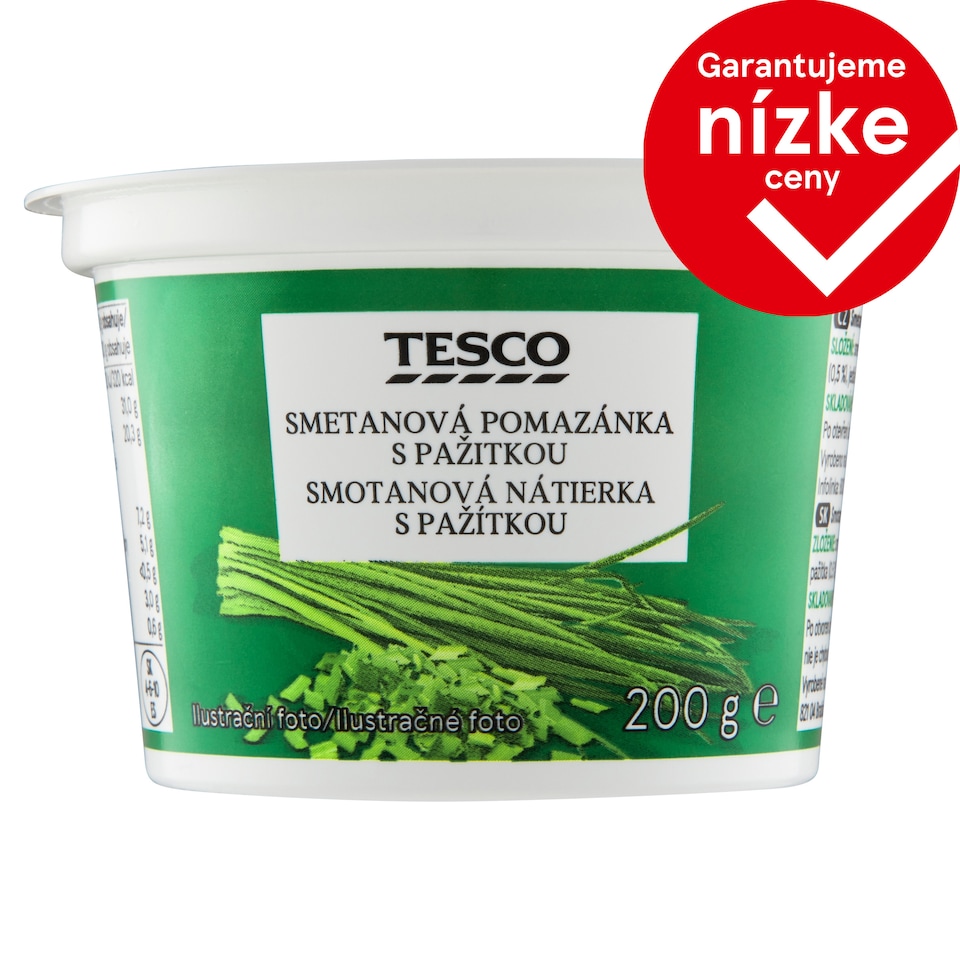 Tesco Smotanová nátierka s pažítkou 200 g