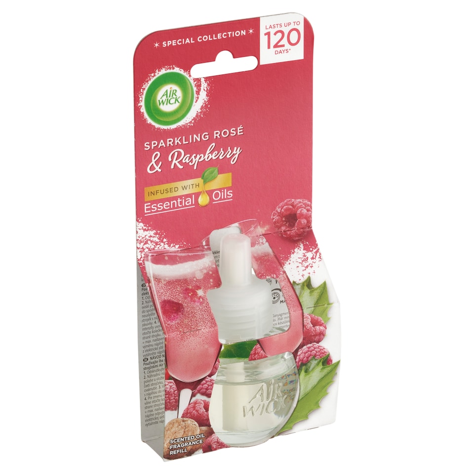 image 1 of Air Wick Essential Oils Scented Oil Fragrance Refill Sparkling Rosé & Raspberry 19ml