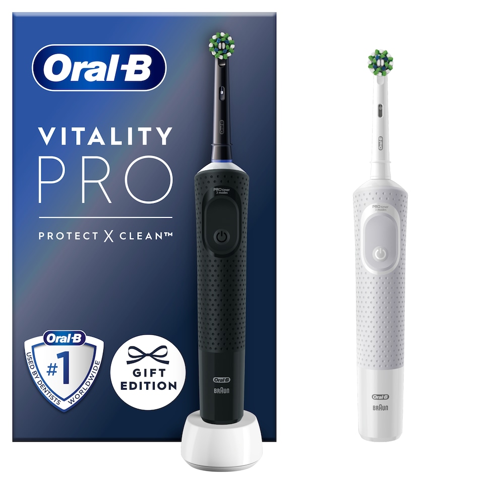 image 1 of Oral-B Vitality Pro Electric Toothbrush Twin Pack 2 Handles