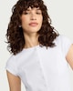 image 1 of F&F Cotton Rich Ribbed Top in Cream