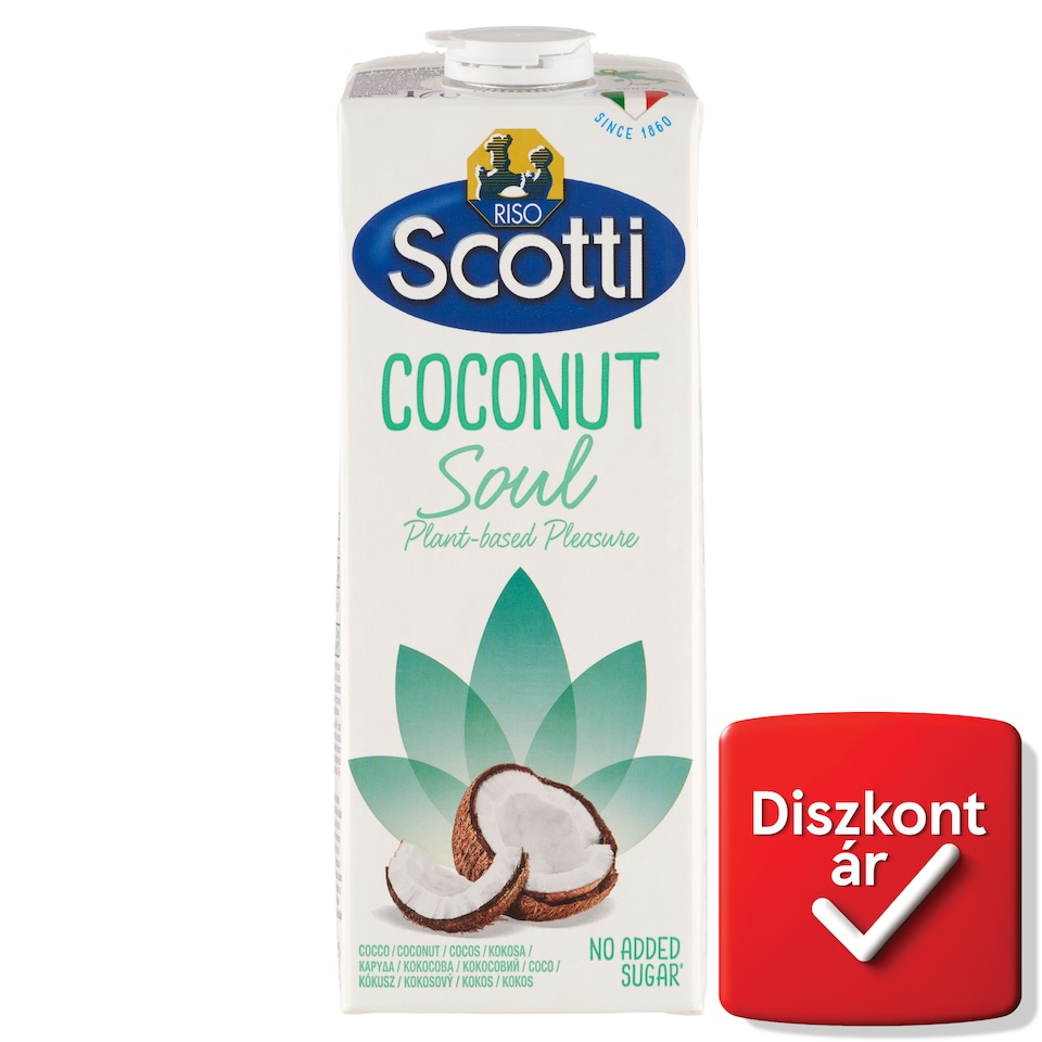 Riso Scotti kókusz- és rizsital kalciummal és vitaminokkal 1 l  1. kép
