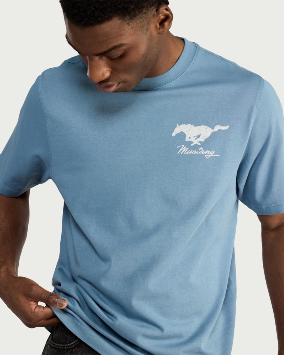 image 1 of RDA Ford Mustang T-Shirt in Blue