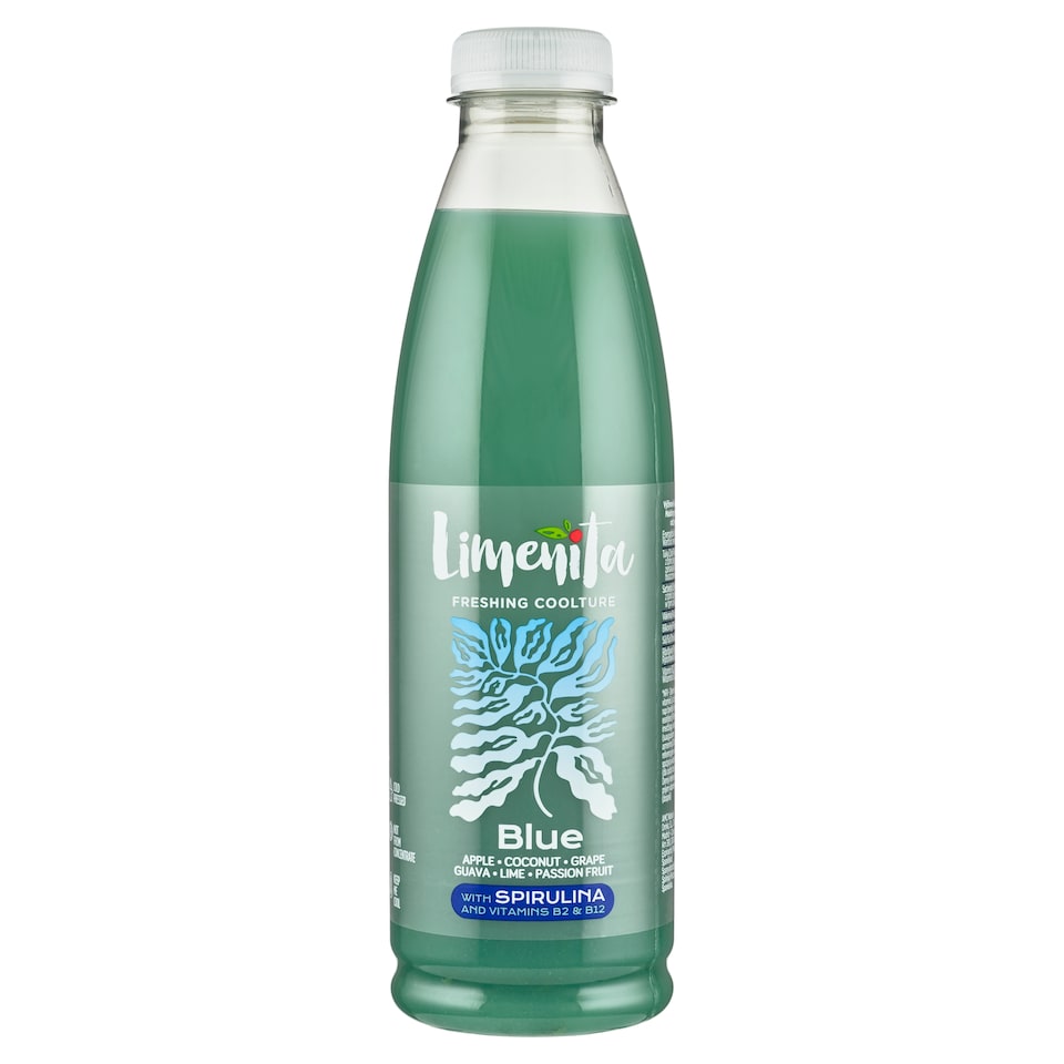 obrázok 1 z Limeñita Blue zmes ovocných štiav a pretlakov so spirulinou 750 ml