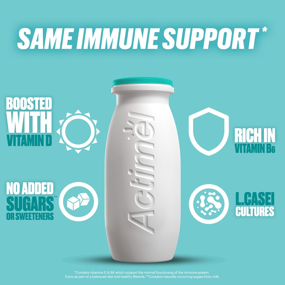 image 1 of Actimel Immune Support Simple No Added Sugar Yoghurt Drink 8x100g